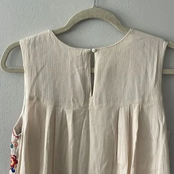 En Creme Floral Embroidered Boho Chic Dress size small - Picture 6 of 6